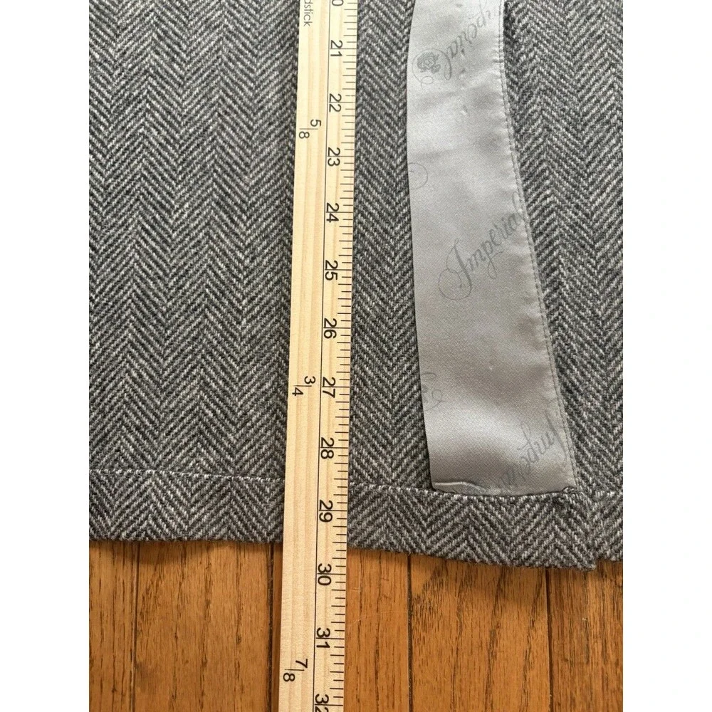 Vintage Imperial Haggar 100% Pure Wool Herringbone Tweed Blazer Size 42 Made USA